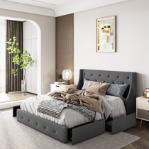 Elmina upholstered store platform bed